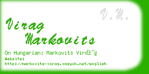 virag markovits business card